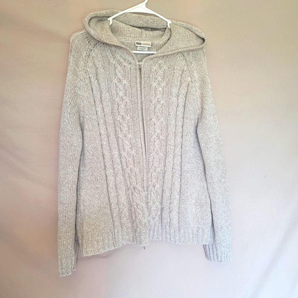 Faded Glory Cable Knit Hoodie Women's XL